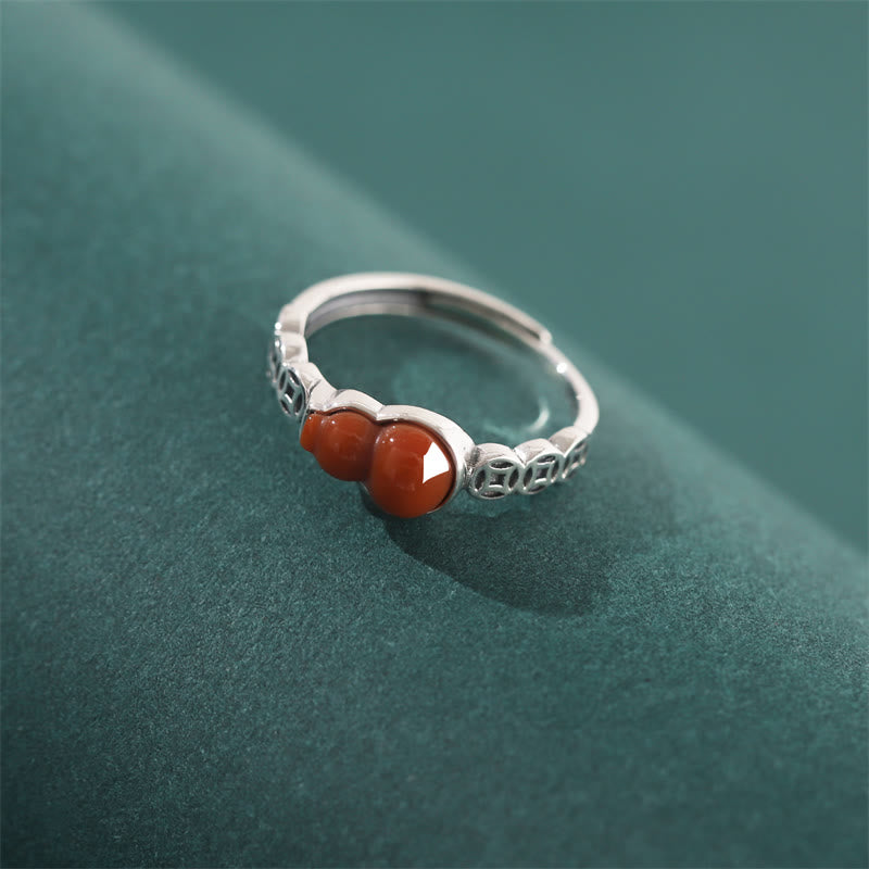 Ring 925 Silber Roter Achat Kalebasse Selbstakzeptanz Schmuck Fingerring