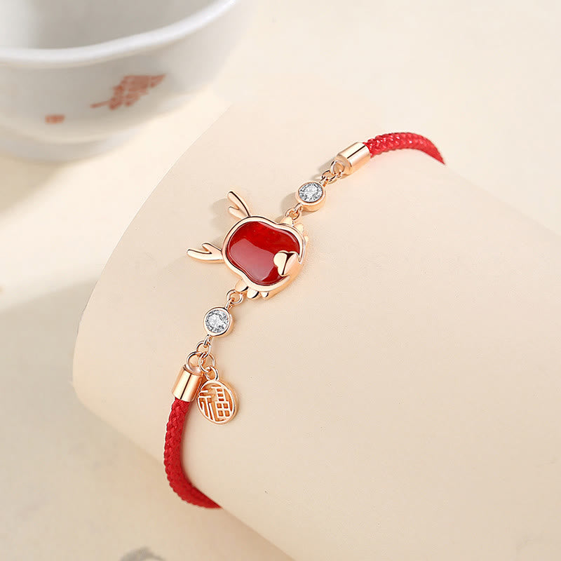 Ohrringe Drache Roter Achat Stärke Glück Roségold Armband spirituell