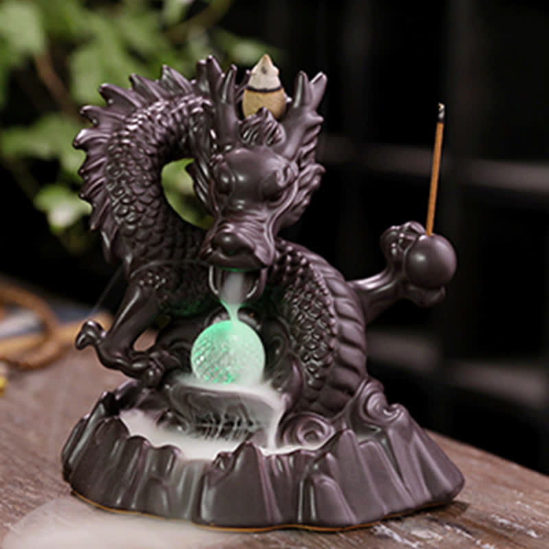 Rückfluss Räuchergefäß Drache Deko