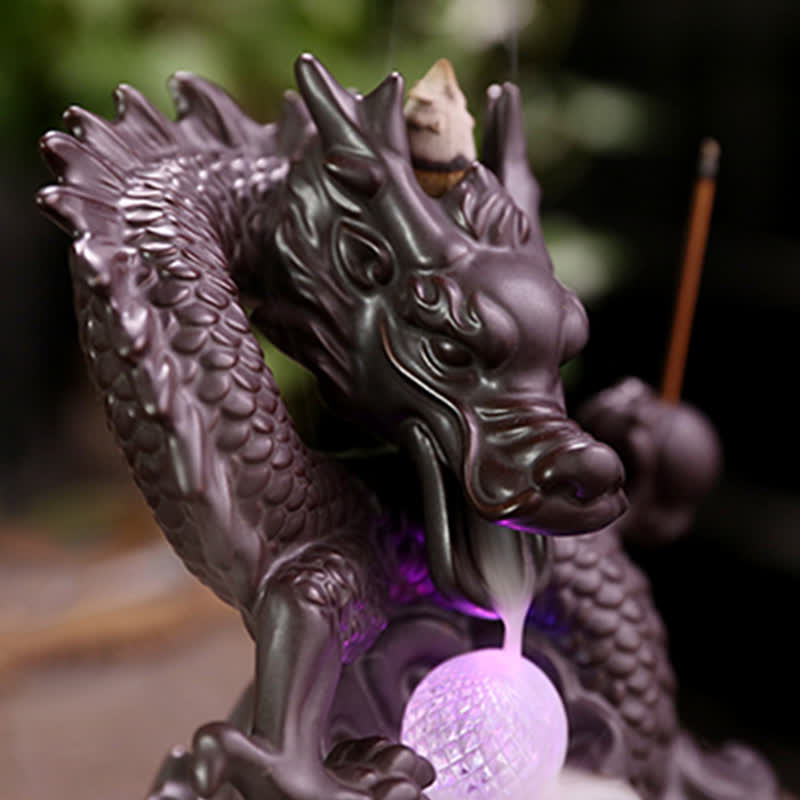 Rückfluss Räuchergefäß Drache Statue