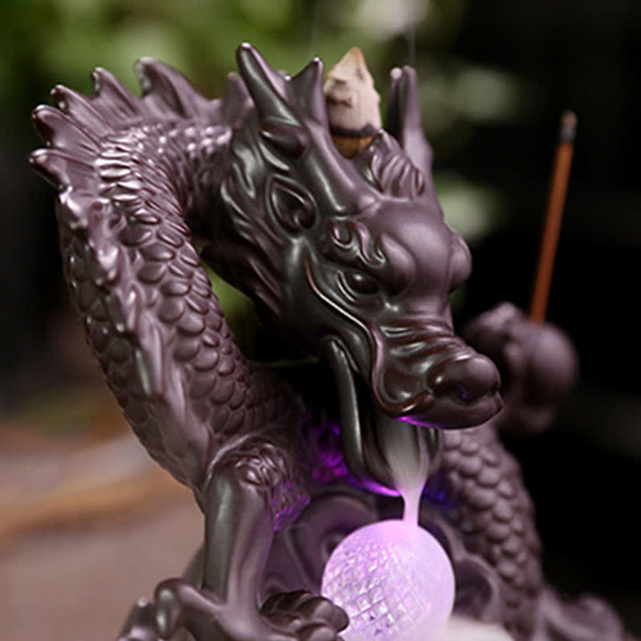 Rückfluss Räuchergefäß Drache Statue