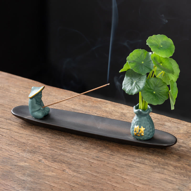 Rückfluss Räuchergefäß Pixiu Keramik Deko Feng Shui
