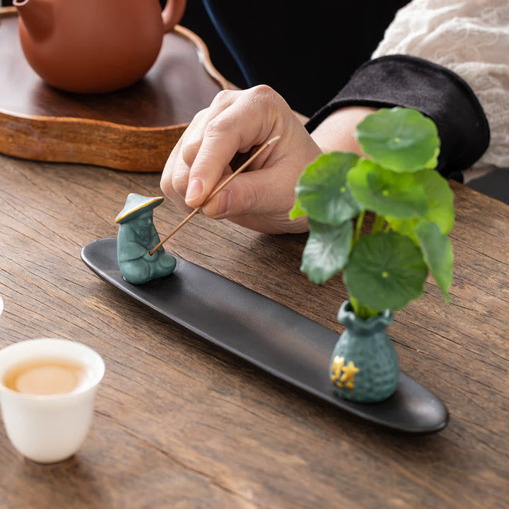 Rückfluss Räuchergefäß Pixiu Keramik Deko Geschenk