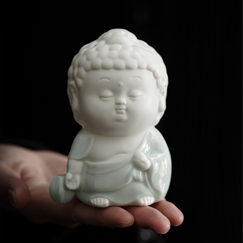 Rückfluss Räucherkegel Buddha Keramik Deko Feng Shui
