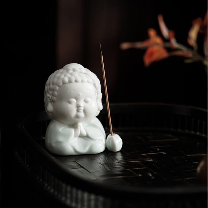 Rückfluss Räucherkegel Buddha Keramik Deko Wohnzimmer