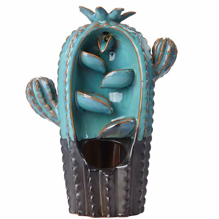 Rückfluss Räucherkegel Kaktus Keramik Heilung Statue