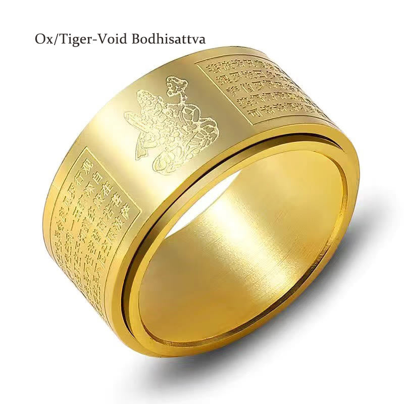 Ring Titanstahl Tierkreis Herzsutra – Ruhe