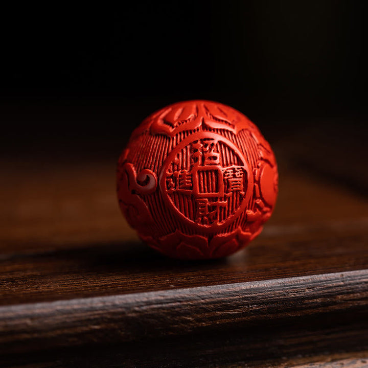 Pixiu Schlüsselanhänger Sandelholz rot graviert Schutz Feng Shui Glücksbringer spirituell