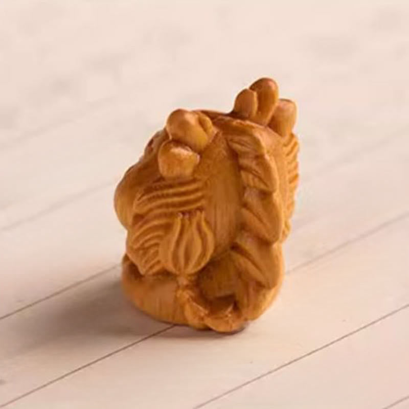Schlüsselanhänger Sandelholz Bodhi Pferd handgeschnitzt spirituell Glücksbringer Amulett