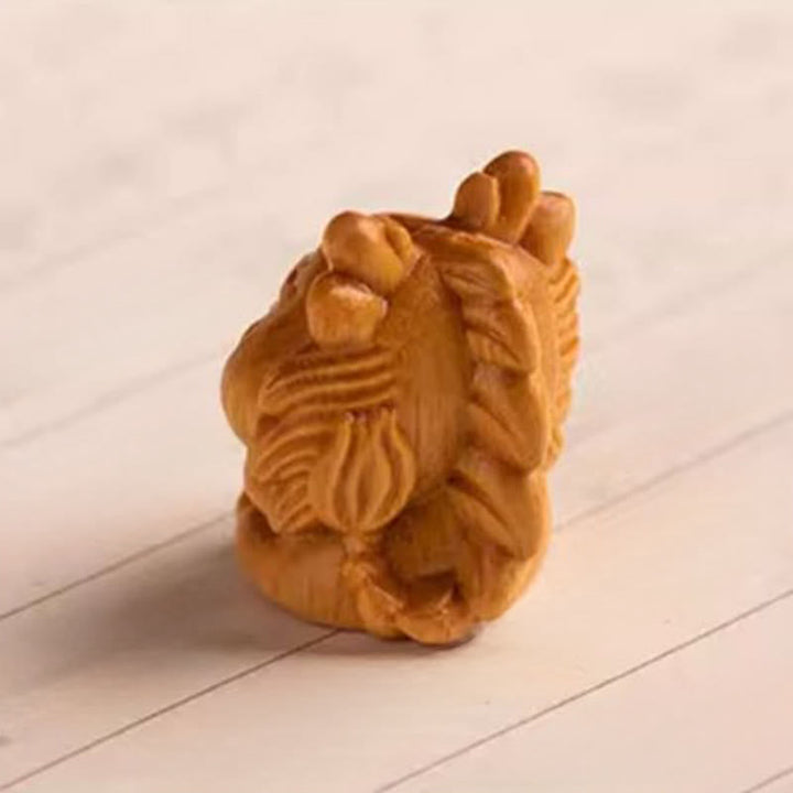 Schlüsselanhänger Sandelholz Bodhi Pferd handgeschnitzt spirituell Glücksbringer Amulett