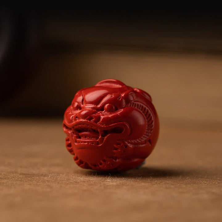 Pixiu Schlüsselanhänger Zinnober rot Schutz Feng Shui Glücksbringer spirituell