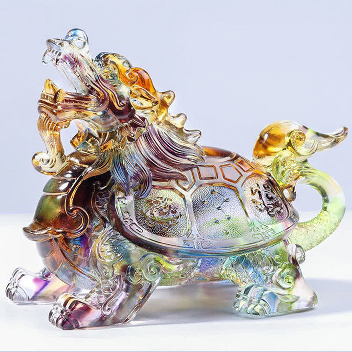 Schildkröte Deko Drache Liuli Statue