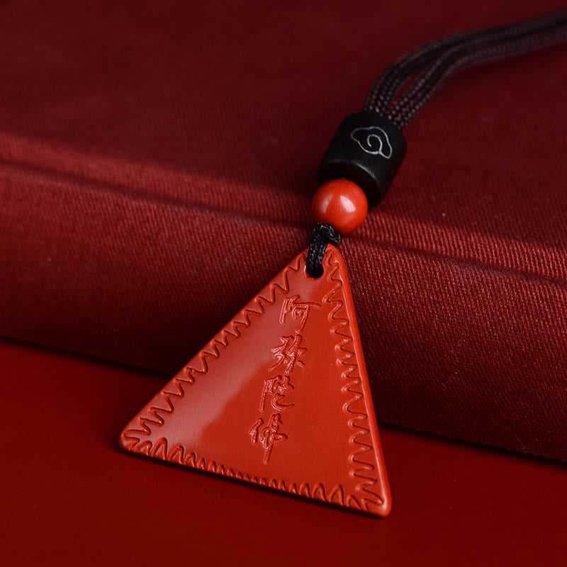 Schlüsselanhänger Amitabha Zinnober Orange-Red Cinnabar