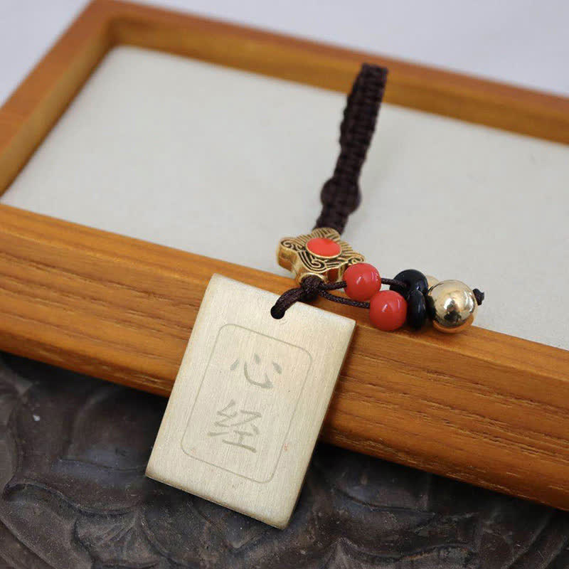 Schlüsselanhänger Bagua Gebetsmühle Kupfer Heart Sutra