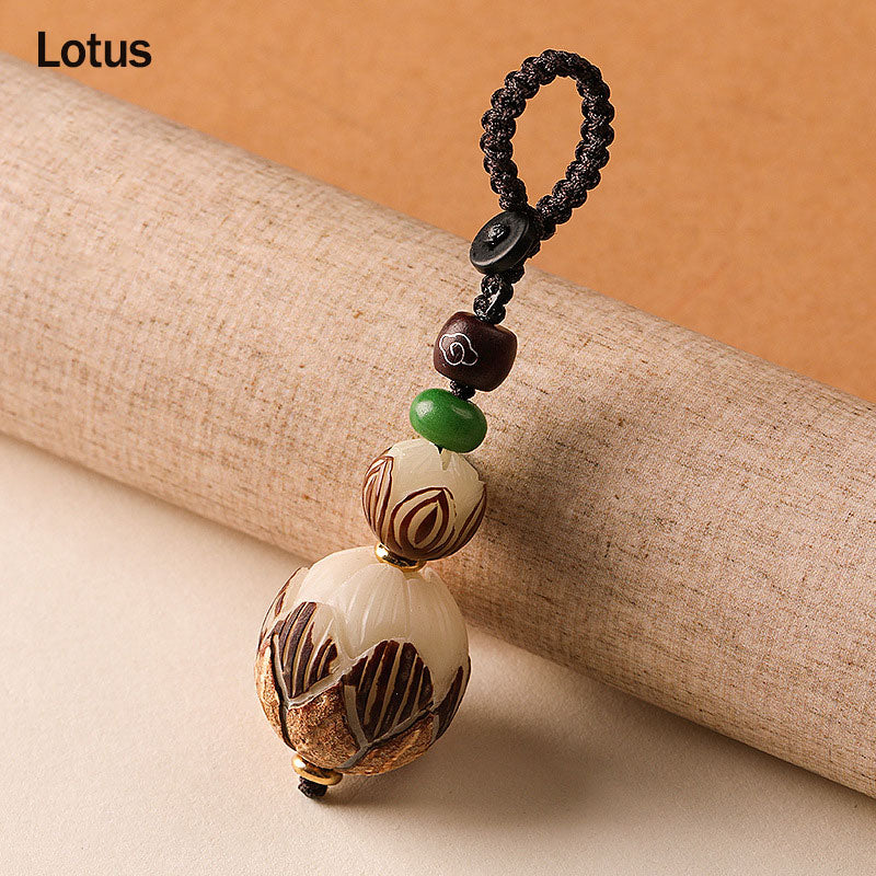 Schlüsselanhänger Bodhi-Samen Segen Lotus