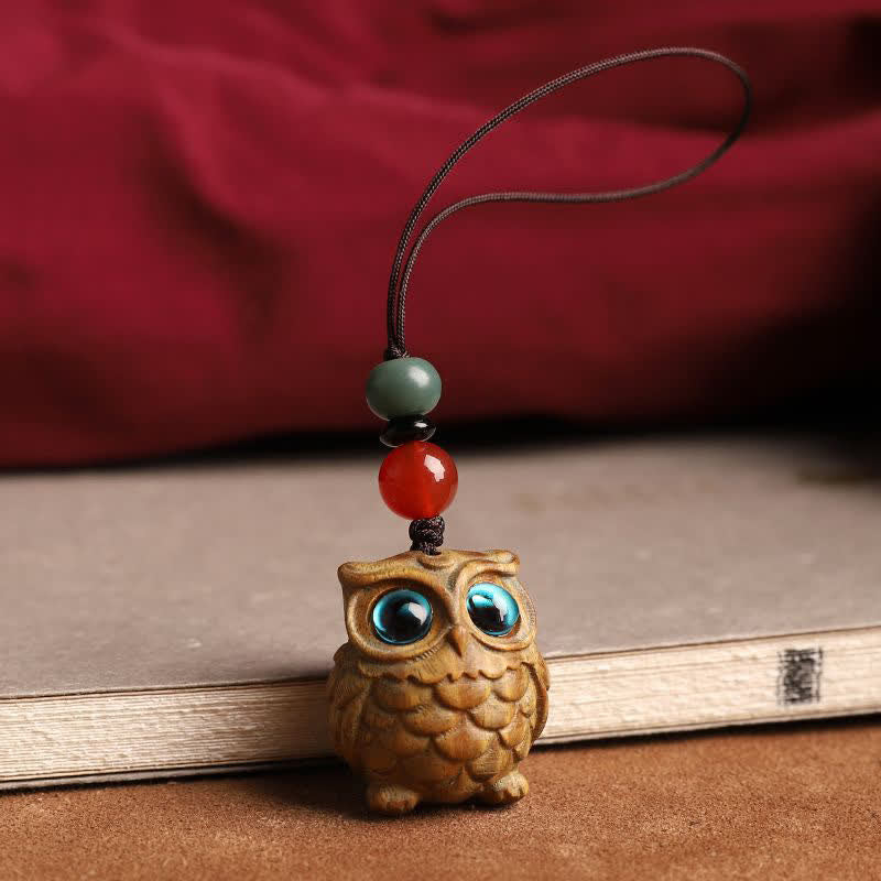 Schlüsselanhänger Eule Sandelholz Hanging Decoration