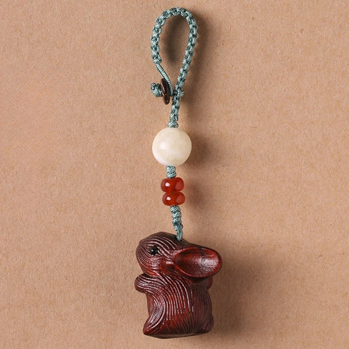Schlüsselanhänger Hase Sandelholz – Schutz Small Leaf Red Sandalwood