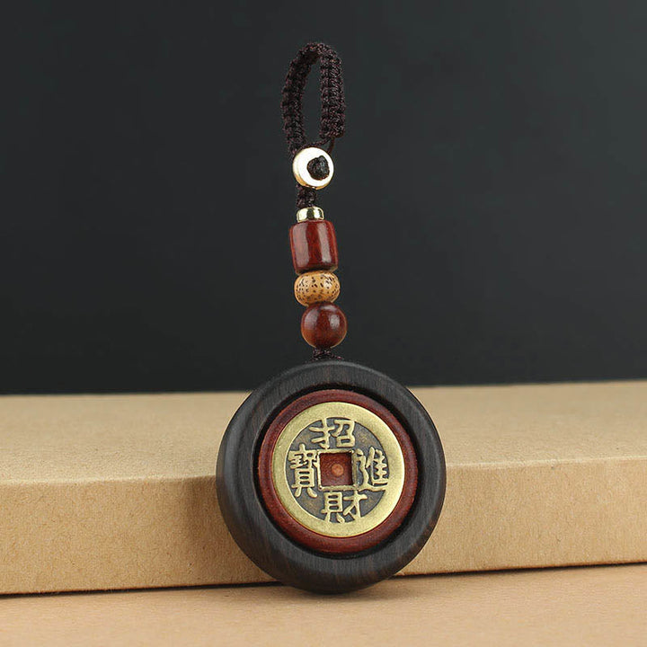 Schlüsselanhänger Münze Ebenholz – Glück & Wohlstand Ebony Wood