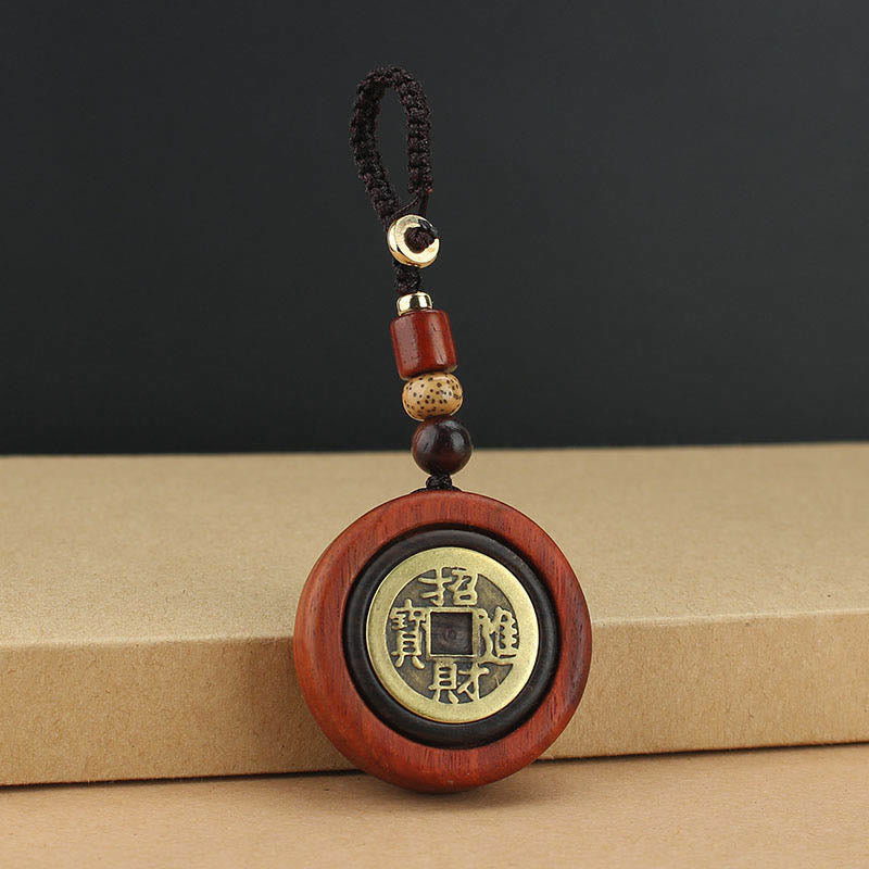 Schlüsselanhänger Münze Ebenholz – Glück & Wohlstand Red Sandalwood