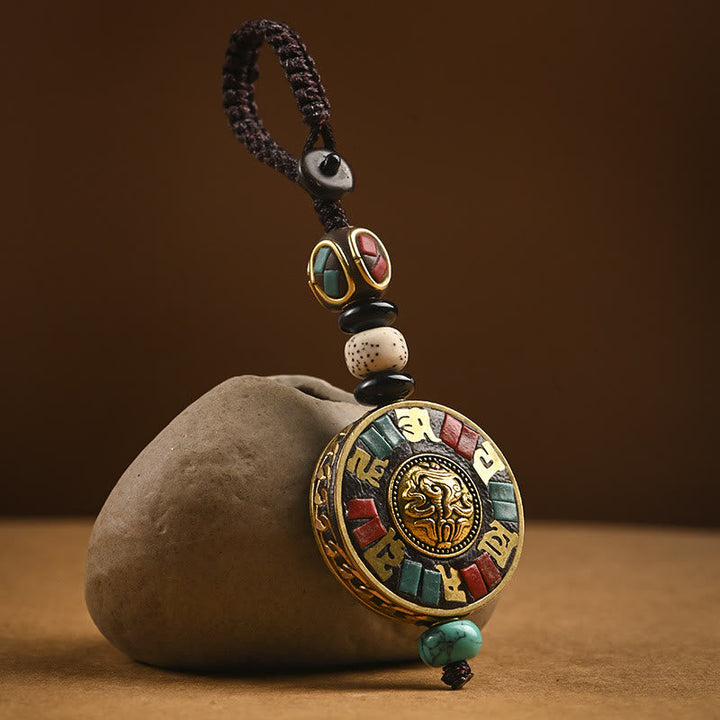 Schlüsselanhänger Om Mani Padme Hum Bodhi Om Mani Padme Hum Shankha