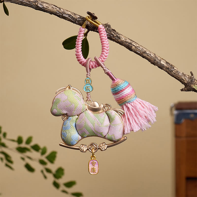Schlüsselanhänger Pferd Kürbis – Freiheit & Wohlstand Pink Horse 12*3mm