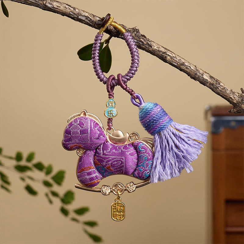 Schlüsselanhänger Pferd Kürbis – Freiheit & Wohlstand Purple Horse 12*3mm