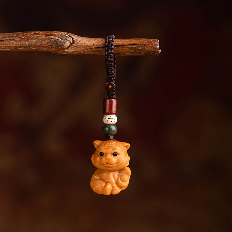 Schlüsselanhänger Sandelholz Bodhi Pferd Red Sandalwood Star Moon Bodhi Seed Tiger