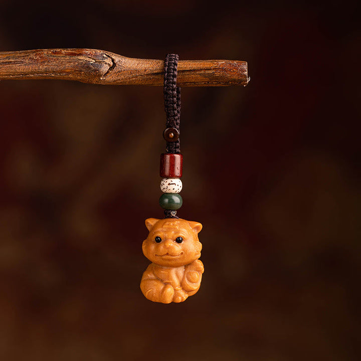 Schlüsselanhänger Sandelholz Bodhi Pferd Red Sandalwood Star Moon Bodhi Seed Tiger