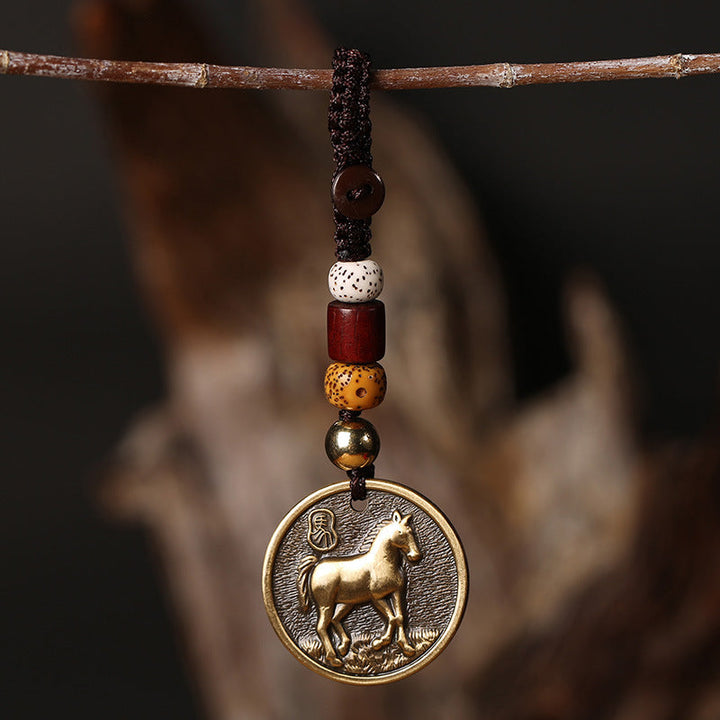 Schlüsselanhänger Tierkreis Kupfer – Glück Horse