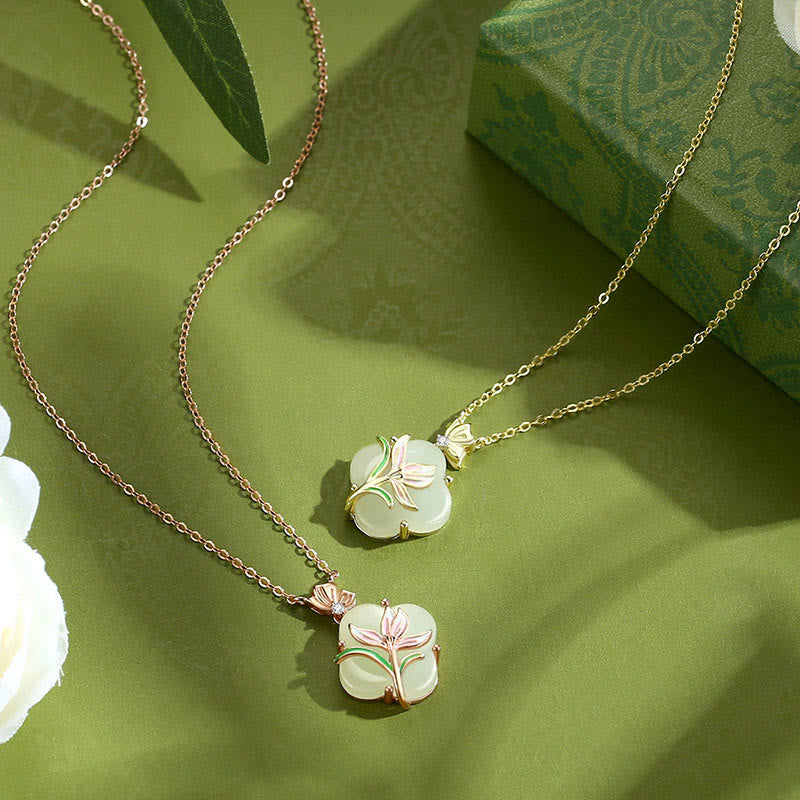 Ohrringe Silber Schmetterling Jade Kleeblatt Anhänger zarter Boho Schmuck spirituell