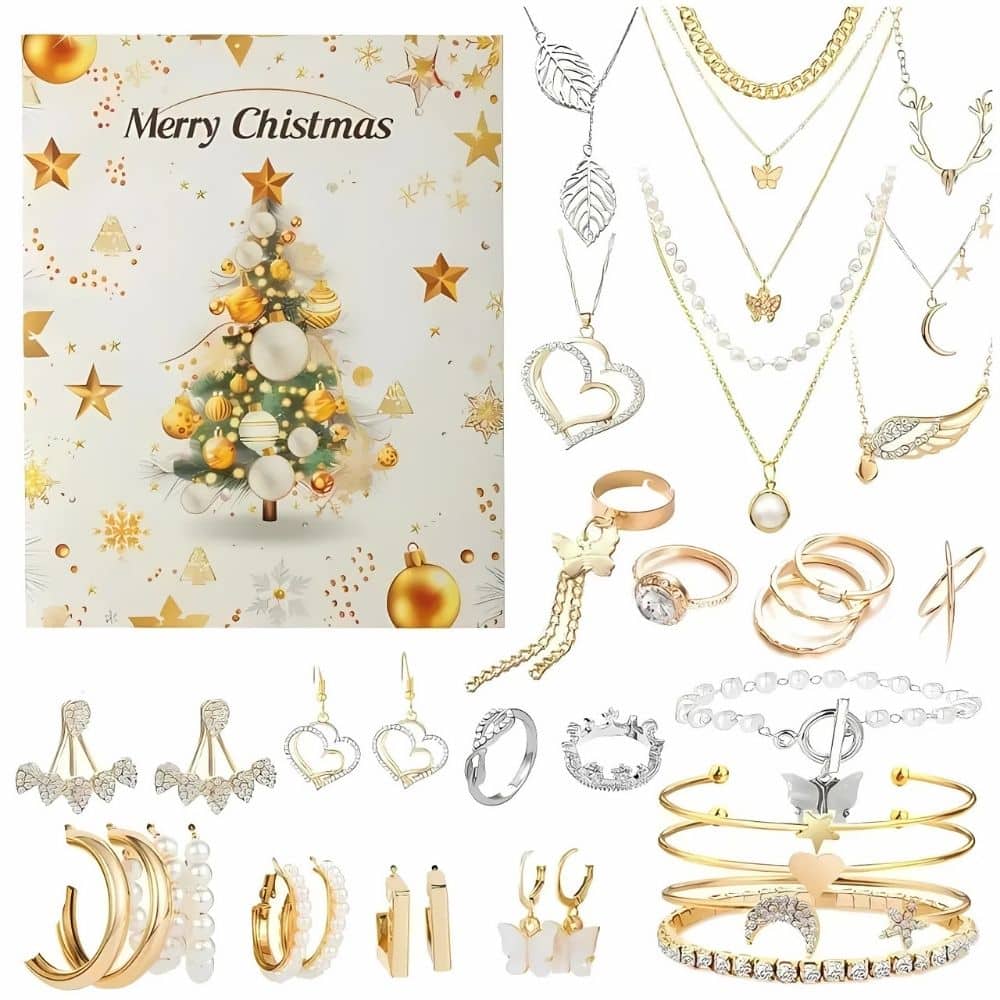 Schmuck Adventskalender Ketten Ohrringe Geschenk