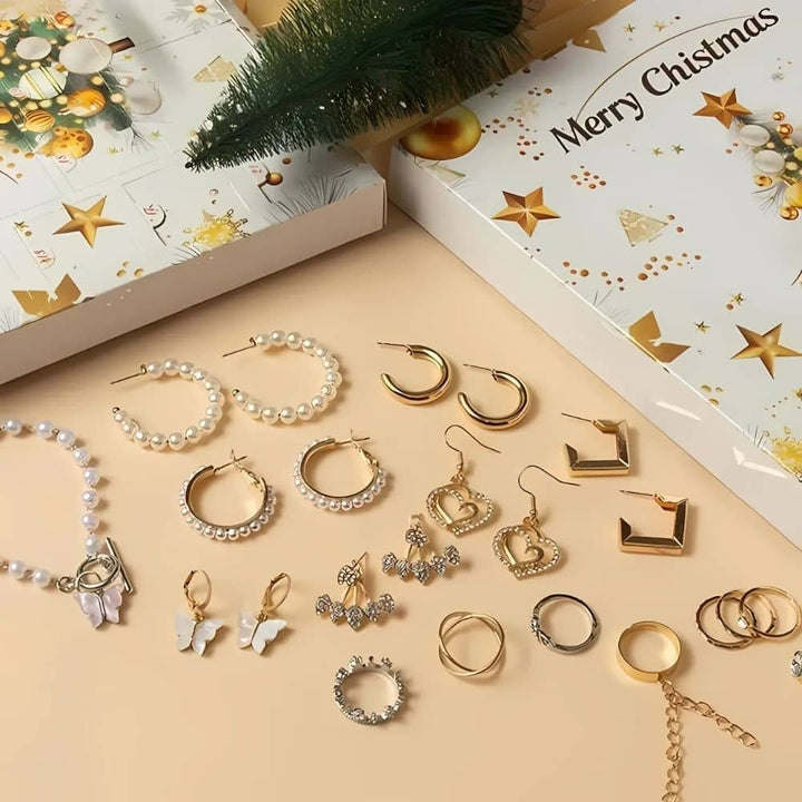 Schmuck Adventskalender Inhalt Ohrringe Ringe
