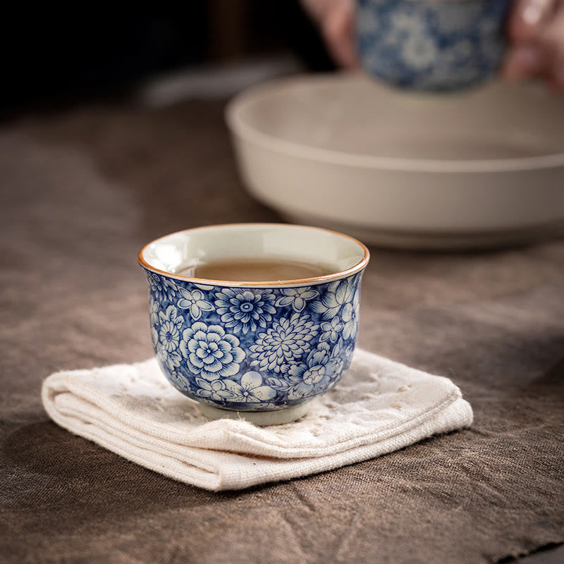 Schöne Teetassen Lotus Pfingstrose Keramik Gaiwan