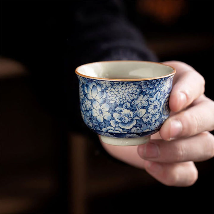 Schöne Teetassen Lotus Pfingstrose Keramik Geschenk