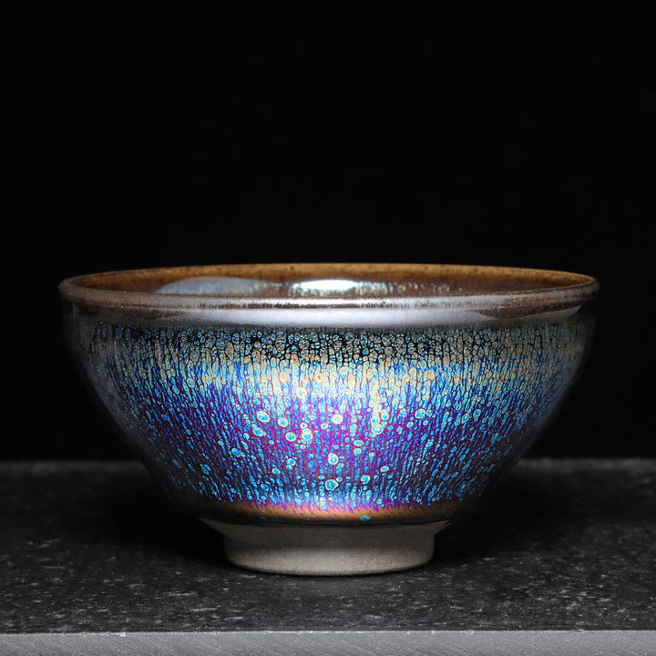 Schöne Teetassen Blau Tenmoku Jianzhan Geschenk Porzellan