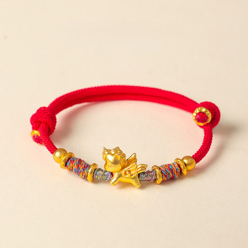 Armband Pferd 999 Silber Vergoldet – Schutz