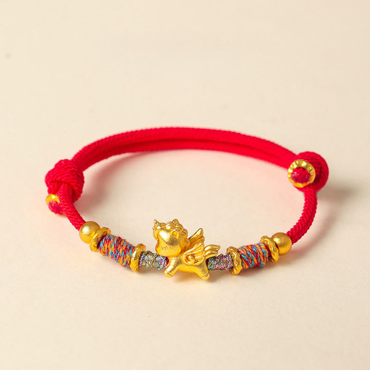 Armband Pferd 999 Silber Vergoldet – Schutz