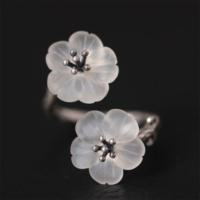 Ring 925 Silber Pflaumenblüte – Schutz