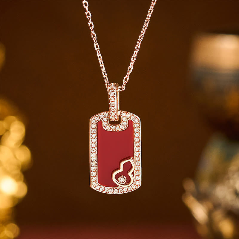 Kette Kupfer Hohldesign Kürbis Schutzamulett elegantes rotes Karneol Amulett