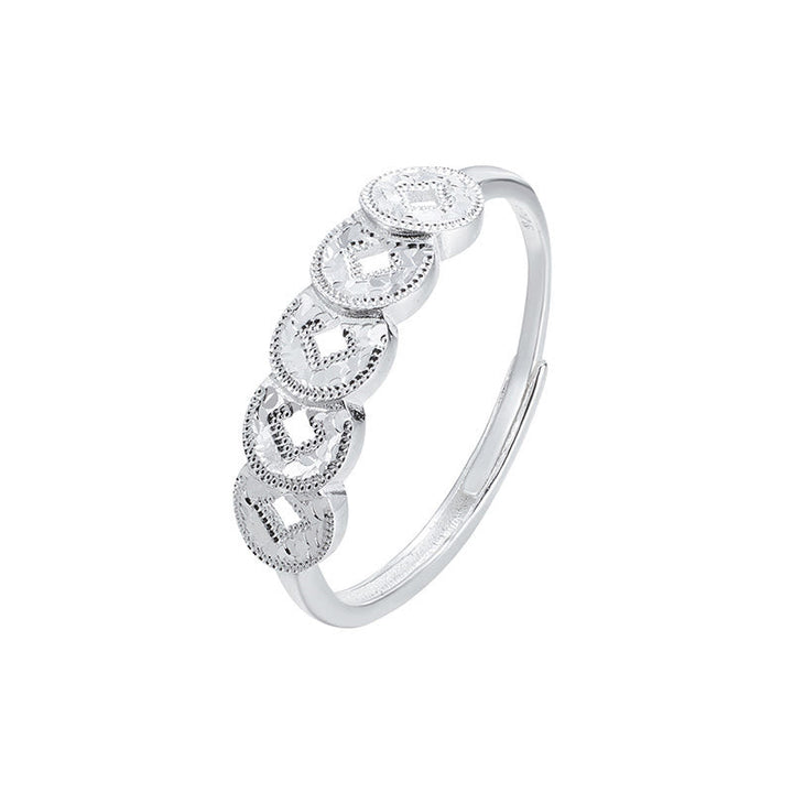 Ring 925 Silber Fünf Kaiser Münzen Schutz Glück filigran verstellbar