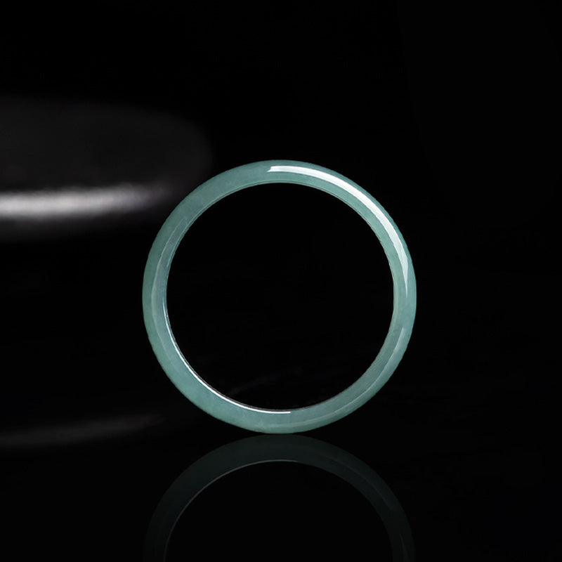 Jade Ring Wohlstand Schutz Glück Fengshui grün Schmuck poliert