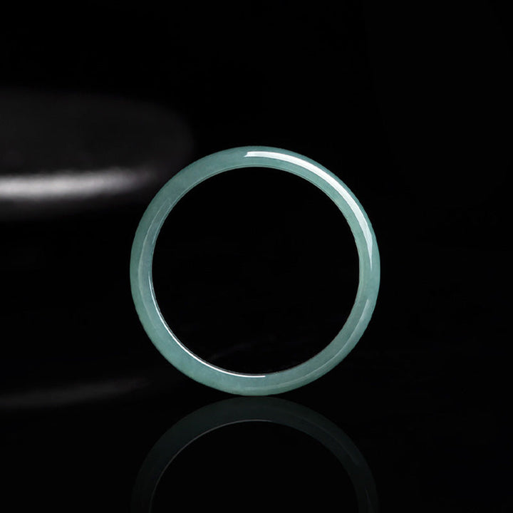 Jade Ring Wohlstand Schutz Glück Fengshui grün Schmuck poliert