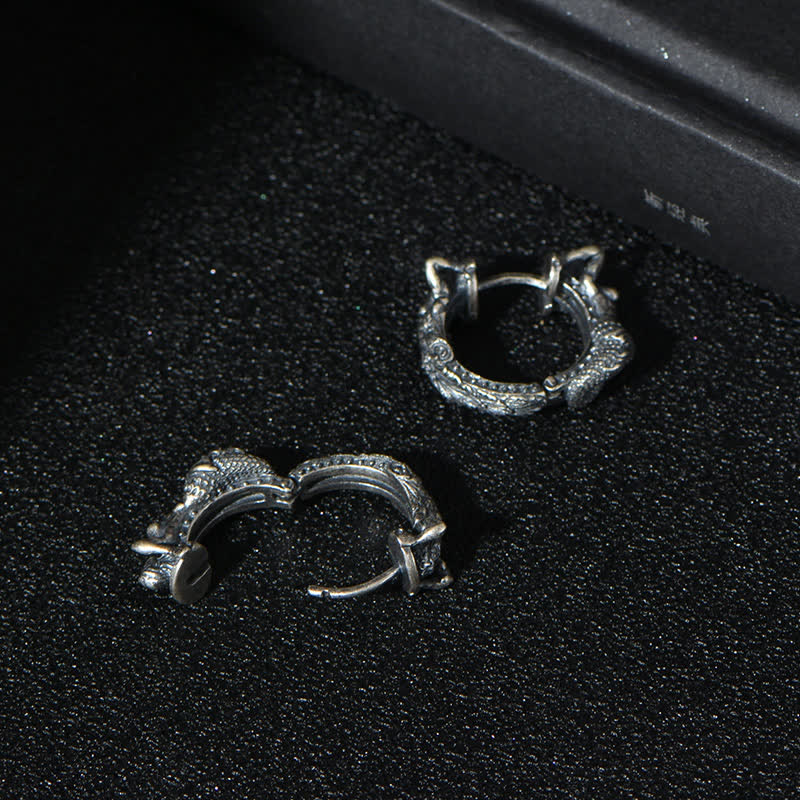 Drachen Ohrringe Sterling Silber Schutz Boho Schmuck spirituell Ohrhänger