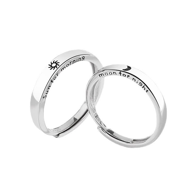 Ring 925 Silber Sonne Mond Schutz Harmonie Energie Balance Schmuck