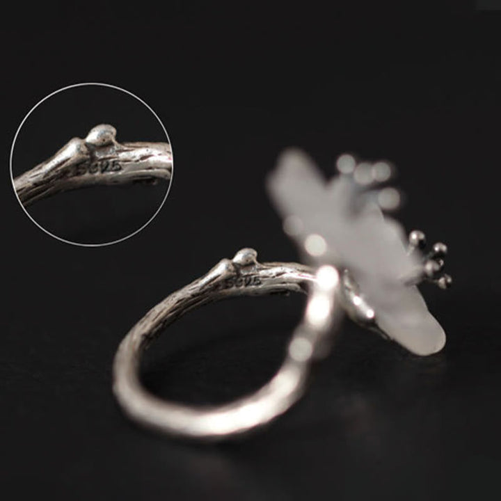 Ring 925 Silber Pflaumenblüte Pixiu Schutz Glück Feng Shui Fingerring