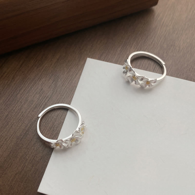 Gardenie Ring 925 Silber mit Schutz Glück Energie Fengshui Schmuck