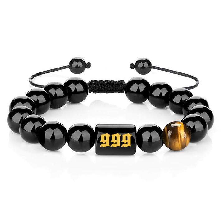 Armband Schwarzer Obsidian Tigerauge – Stärke & Segen
