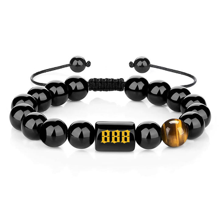Armband Schwarzer Obsidian Tigerauge – Stärke & Segen