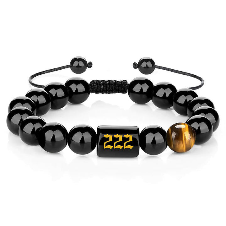 Armband Schwarzer Obsidian Tigerauge – Stärke & Segen