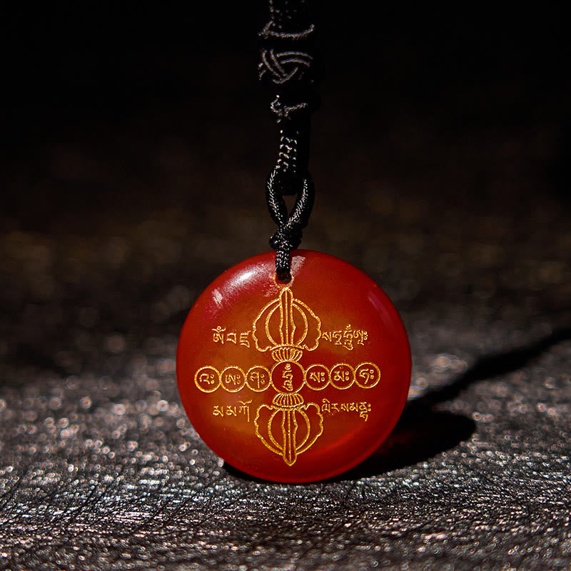 Kette Schwarzer Obsidian Vajra Natur – Erfüllung